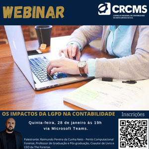 28/01, às 19h: Webinar “Os Desafios da LGPD na Contabilidade”. Inscrições Gratuitas!