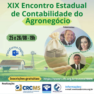XIX Encontro Estadual de Contabilidade do Agronegócio de MS Acontecerá no Dias 25 e 26/08. Inscrições Abertas!