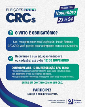 Eleições 2021- Situação Financeira ou Cadastral Deve Ser Regularizada Até 12/11
