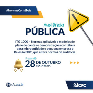 CFC Coloca Duas Normas em Audiência Pública: ITG 1000 e Revisão da NBC XX