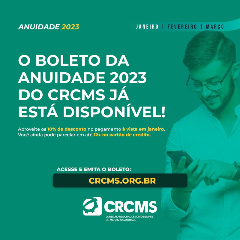 ANUIDADE 2023: boletos já disponíveis!