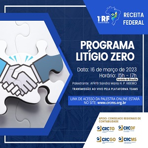 16/03: 14 às 16h (MS) – Palestra Online “Programa Litígio Zero”. Participe!