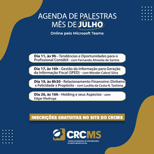 CRC em Movimento: Confira  a Agenda de Palestras On-Line Programadas para o Mês de Julho/2024