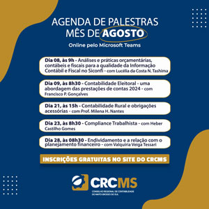 Inscrições Abertas para as Palestras On-Line de Agosto/2024. Faça Já a Sua!