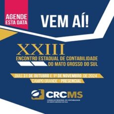 Inscrições Abertas para o “XXIII Encontro Estadual de Contabilidade do MS”. Confira a Programação!