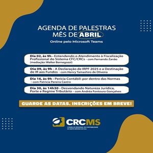 CRC em Movimento: Palestras On-Line Gratuitas. Inscrições Abertas!