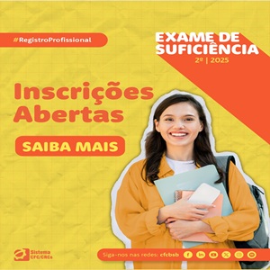 Inscrições para a 2ª Edição do Exame de Suficiência de 2025 Seguem Até 12/06