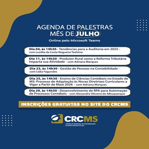 Agenda de Palestras On-Line, Gratuitas, para o Mês de Julho. Inscrições Abertas!