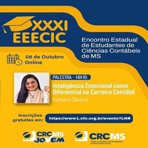 08/10, 14h10 (MS) – Palestra “Inteligência Emocional como Diferencial na Carreira Contábil”