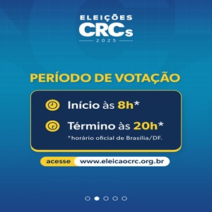 13/11: Das 7h às 19h(Horário de MS) – Eleições CRCMS 2025