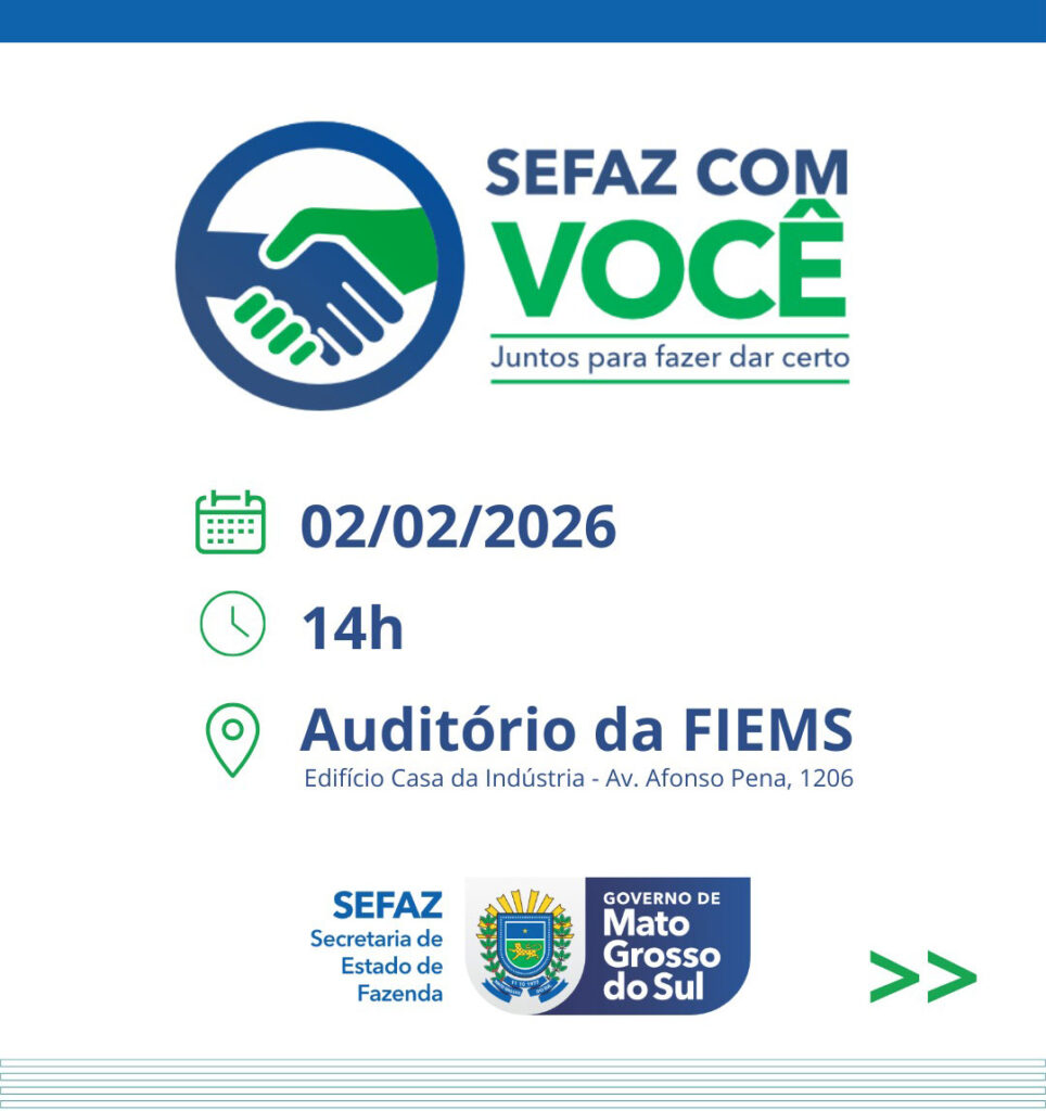 Governo de MS lança autorregularização tributária e promove evento de gestão fiscal em fevereiro