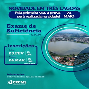 Novidade: Três Lagoas Sediará Prova do Exame de Suficiência