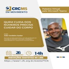 26/02, às 14h(MS): Palestra “Quem Cuida dos Números Precisa Cuidar do Corpo”. Inscrições Abertas! 26/02, às 14h(MS): Palestra “Quem Cuida dos Números Precisa Cuidar do Corpo”. Inscrições Abertas!