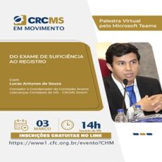 03/03, às 14h(MS): Palestra “Do Exame de Suficiência ao Registro”. Participe!