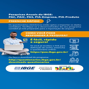 IBGE Realiza as Pesquisas Econômicas 2025 e Solicita a Colaboração dos Profissionais Contábeis