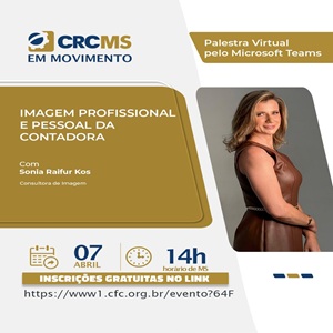 Amanhã, 07/04, Palestra “Imagem Profissional e Pessoal da Contadora”. Não Perca!
