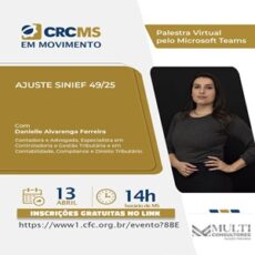 13/04, às 14h(MS): Palestra “O Ajuste SINIEF 49/2025”. Inscrições Gratuitas! 13/04, às 14h(MS): Palestra “O Ajuste SINIEF 49/2025”. Inscrições Gratuitas!