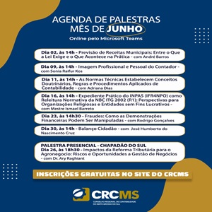 Confira Aqui as Palestras do Projeto “CRC em Movimento” para Junho. Inscrições Abertas!