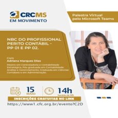 15/05, às 14h(MS): Palestra “NBC do Profissional Perito Contábil – PP 01 e PP 02”. Inscrições Gratuitas!