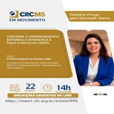 22/07 às 14h – Palestra “Parceria x Arrendamento: Entenda a Diferença e Faça a Escolha Certa”. Inscrições Gratuitas!