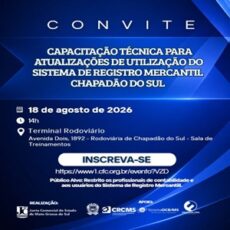 Chapadão do Sul: 18/08, 14h – Treinamento JUCEMS “Atualização das Normas e Procedimentos do Registro Mercantil” Chapadão do Sul: 18/08, 14h – Treinamento JUCEMS “Atualização das Normas e Procedimentos do Registro Mercantil”
