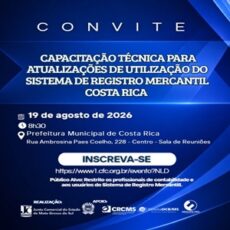 Costa Rica: 19/08, 8h30 – Treinamento JUCEMS “Atualização das Normas e Procedimentos do Registro Mercantil” Costa Rica: 19/08, 8h30 – Treinamento JUCEMS “Atualização das Normas e Procedimentos do Registro Mercantil”
