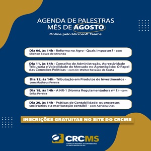 Inscrições Abertas para as Palestras do Projeto “CRC em Movimento” em Agosto. Confira Aqui!