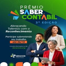 Estão Abertas Até 06/10 as Inscrições para o “Prêmio Saber Contábil” da ABRACICON