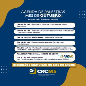 Inscrições Abertas para as Palestras do CRC em Movimento  em Outubro. Não Perca!